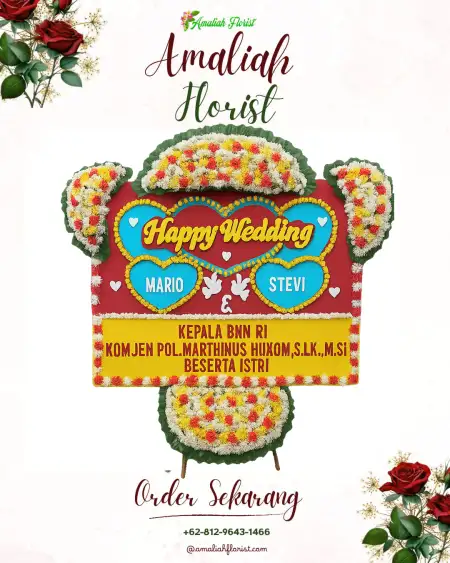 Papan Bunga Pernikahan Kiangroke